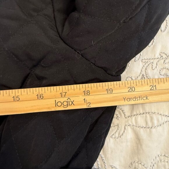 Geoffrey Beene Women's Jacket Size L Black Puffer Belted Button Winter Coat - Picture 7 of 10